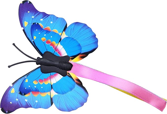 PETTOM Replacements for Cats Toy B0936T245Z Interactive Teaser Cats Toy Three Rotating Butterfly Funny Exercise Kitten Toy Pet Random Butterfly Toys Replacements Random Color (Replacements)