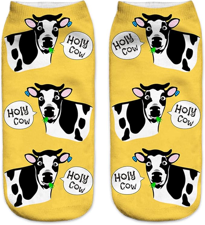 Benefeet Sox Funny Ankle Socks Cute Novelty No Show Animal Fruit Flower Cartoon Colorful Graphic Low Cut Socks for Women Girl