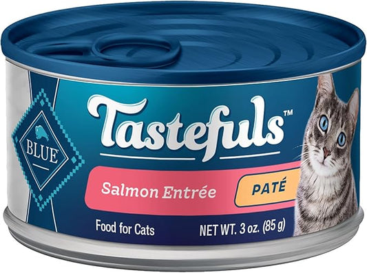 Blue Buffalo Blue Tastefuls Salmon Entree Pate Wet Cat Food, 3 Ounce (Pack of 1)