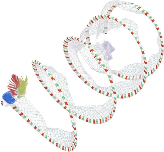 Cat Tunnel Toy with Interactive Kicking Toy for Cats and Kittens Engaging Play Kitten Accessory for Indoor Fun and Activity