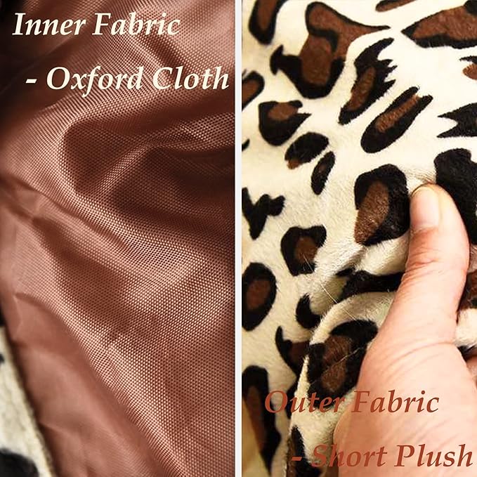 LeerKing Extra Long Cat Tunnel 51"(L) Dia 12" for Large Fat Cat connectable Crinkle Tube Indoor Outdoor Hideaway Toy for Kitty Bunny and Puppy Leopard