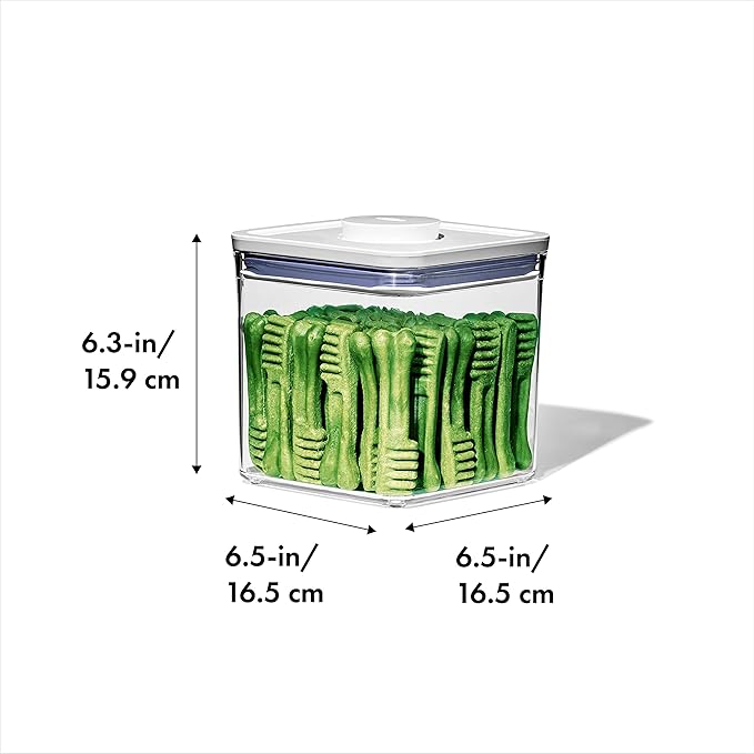 OXO Good Grips Pet POP Container – 2.8 Qt/2.6 L |Ideal for up to 3lbs of Dog Food or 2lbs of Cat Food | Airtight Storage Container | BPA Free