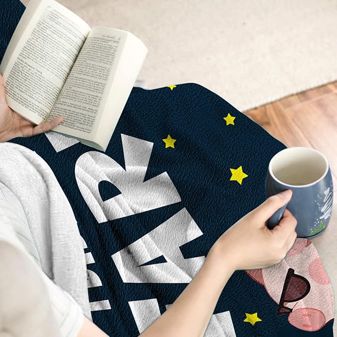 Pink Pig Throw Blanket 50"x60", I Didn't Fart My Butt Blew You a Kiss Funny Piggy Gifts, Cool Pigs in a Blanket for Pig Lovers, Piggy Birthday Party Decorations for Kids Boys Girls Women