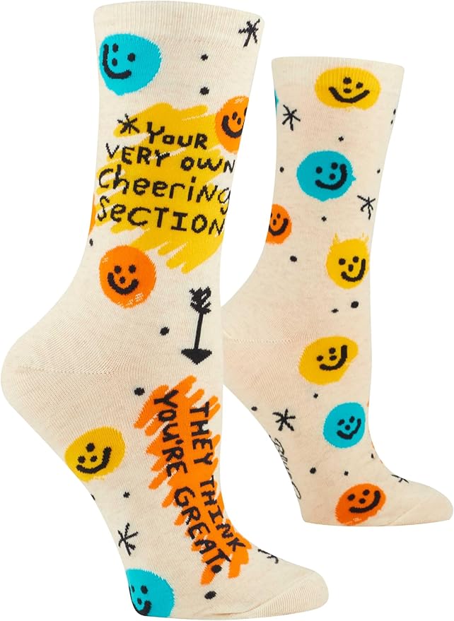 Blue Q Women's Funny Novelty Crazy Crew Socks with Sayings