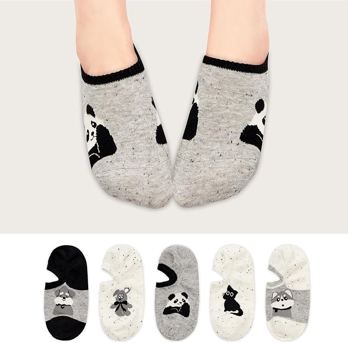 Benefeet Sox Womens Girls Cute No Show Liner Socks Non Slip Funny Patterned Low Cut Socks Novelty Cotton Loafer Footies Sock