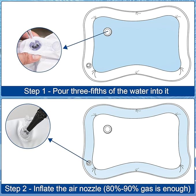 Water Sensory Playmat for Cats,Thickened Sensory Water Playmat for Cats,Cat Water Play Mat,Cat Toys for Bored Indoor Cats.-Dolphin Design
