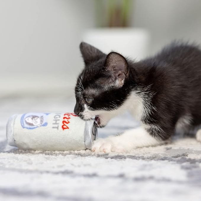 Huxley & Ket Plush Cat Toy | Purrs Light | Nappy Hour Strong Catnip Filled Cat Toy | Plush Interactive Kitten and Cat Toy with Catnip and Crinkle | Kittybelles