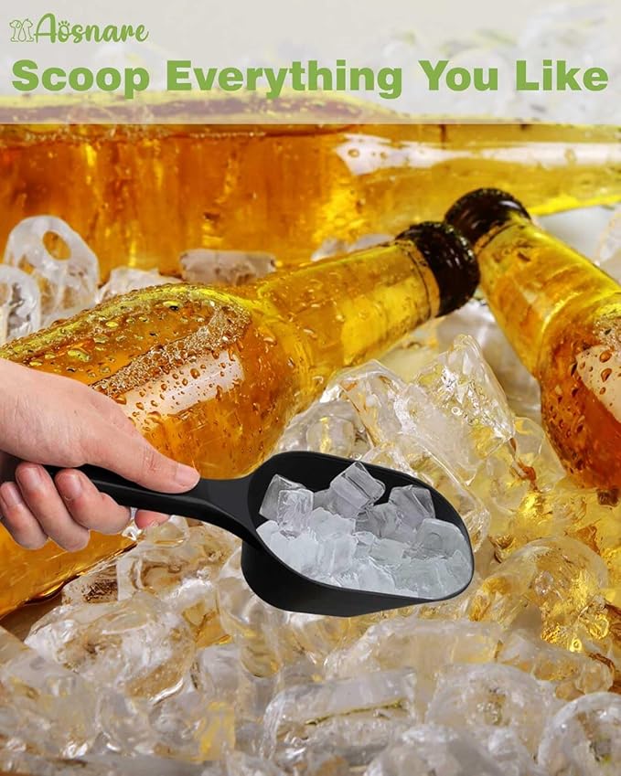 2 Pack Dog Food Scoop, 1 Cup Pet Food Scoop With Measuring Lines (Black and White)