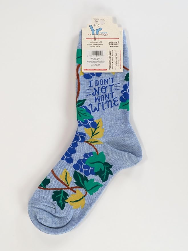 Blue Q Women's Funny Novelty Crazy Crew Socks with Sayings