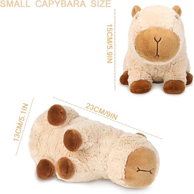 Cute Capybara Plush Pillows Kawaii Soft Capybara Stuffed Animals Capybara Plushie Birthday for Kids(9in)
