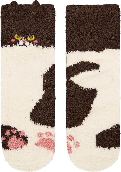 Benefeet Sox Cute Fuzzy Socks for Women Girls Fluffy Warm Cozy Novelty Slipper Socks Funny Animal Plush Sleeping Socks