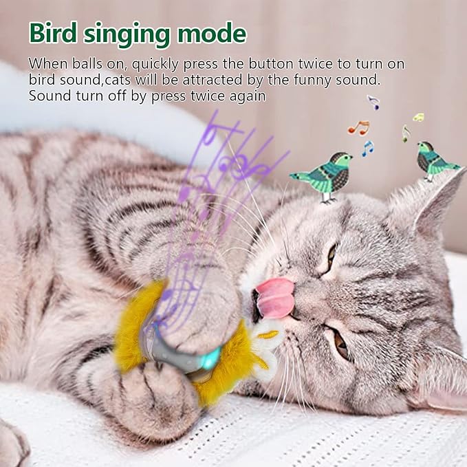 Interactive Cat Toys Ball with Super Driver, Motion Activate Electric Cat Toy Recommend on Wool Carpet (Robot), Grey, (LP16)