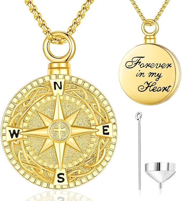 Aniu Cremation Jewelry for Ashes S925 Sterling Silver Urn Necklace Memorial Necklace for Human Ashes of Loved Ones Keepsake Pendant for Men Women