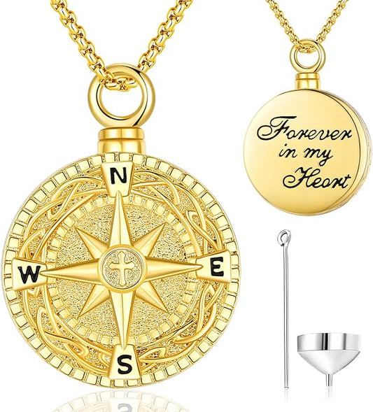 Aniu Cremation Jewelry for Ashes S925 Sterling Silver Urn Necklace Memorial Necklace for Human Ashes of Loved Ones Keepsake Pendant for Men Women