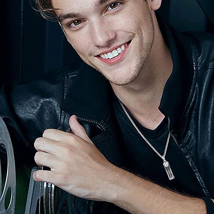 Aniu Cremation Jewelry for Ashes S925 Sterling Silver Urn Necklace Memorial Necklace for Human Ashes of Loved Ones Keepsake Pendant for Men Women