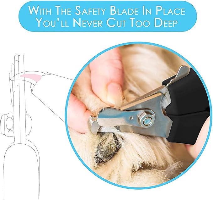 Candure Dog Nail Clippers Professional Dog Nail Trimmers Suitable for Large to Medium Dogs, Cats, Rabbits and Guinea Pigs - Safety Lock/Protective Guard to Avoid Over Cutting