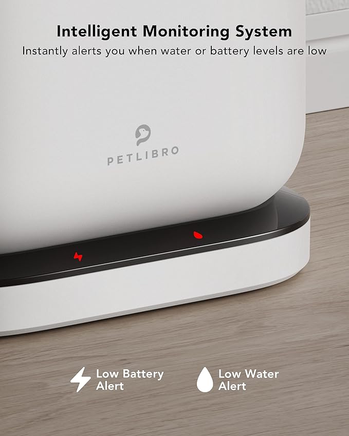 Bundle of PETLIBRO 2.5L/84oz Cat Water Fountain, Cordless Pet Water Fountain Battery Operated + PETLIBRO Replacement Filters, 4 Months Set of Filters 8 Count (Pack of 1)