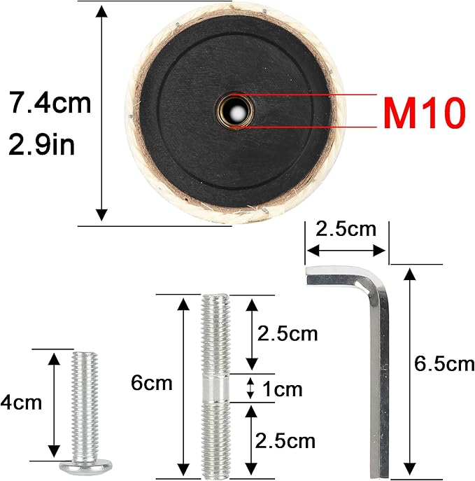 2.9in 7.4cm Diameter Scratching Post Replacement Pole Parts for Cat Tree (M10, 45cm/17.7in)