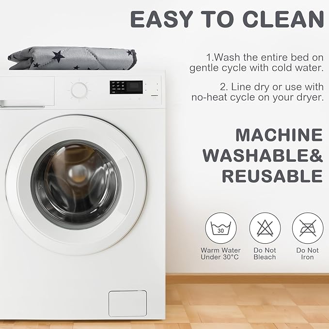 Self Warming Cat Bed Self Heating Dog Mat Star Pattern Warm Thermal Pet Pad Reflects Body Heat Washable Soft Puppy Crate Pad Anti Slip Kennel Mat Blanket for Indoor Pets(24 x 35 Inches)