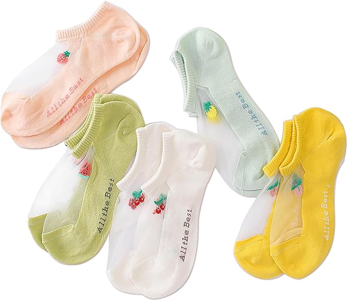 Benefeet Sox Sheer No Show Socks Women Girls Cute Thin Mesh Low Cut Liner Socks for Loafers Boat Shoes