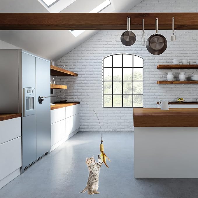 Interactive Cat Toy Cat Toys for Bored Indoor Adult Cats Suction Cup Flying Bird Cat Toy Suitable for Kitten to Play Exercise