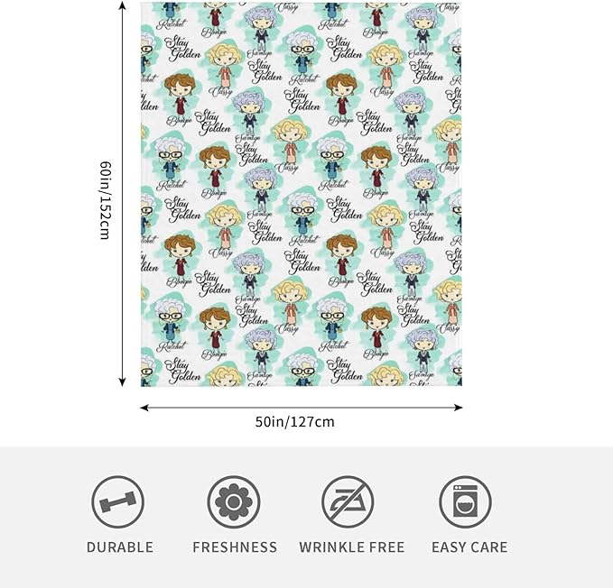 Goldengirls Golden Girls Blanket Gifts 60x50 Throw Blanket Lightweight Golden Girls Merchandise for Couch Bed Sofa Car