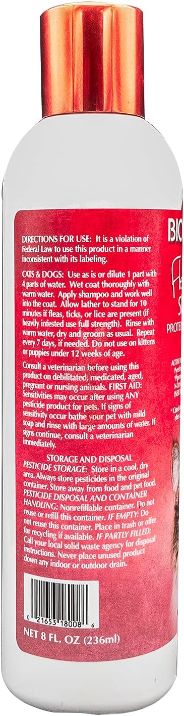 Bio-Groom Flea & Tick Dog Shampoo – Flea and Tick Prevention for Dogs, Cat Flea Treatment, Cruelty-Free, Made in USA, Natural Tick Repellent, Protein-Lanolin Shampoo – 8 fl oz 1-Pack