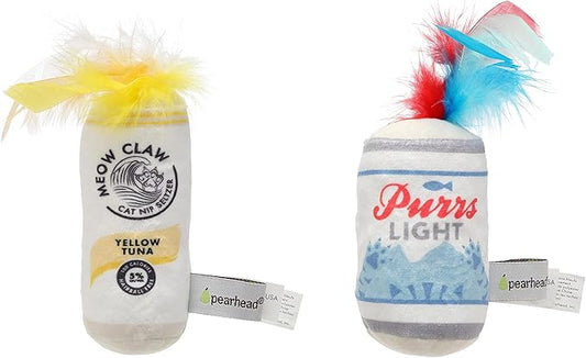 Pearhead Pawty Time Cat Toy Set, Crinkle and Feather Catnip Toy Set, Cat Owner Playtime Pet Accessory, Pet Toys, Cat Teaser Toys, Cat Owner Pet Toy Sets, Must Have Pet Accessories for Pet Owners