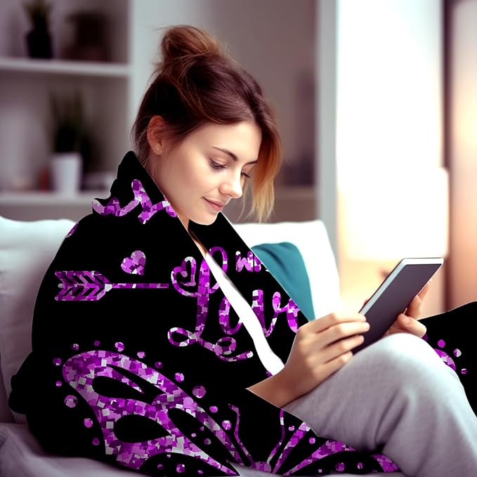 Butterfly Blanket Soft Cozy Warmth Flannel Butterflies Throw Blankets Just A Girl Who Loves Butterfly Blankets Bedding Decor for Sloth Lover Girls Women Adults Gifts 50"x40"