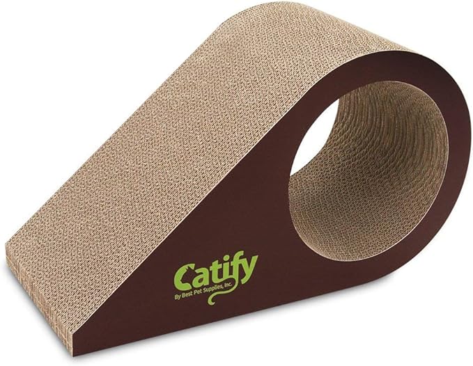 Catify by Best Pet Supplies, Inc., Inc., Inc., Droplet Cardboard Cat Scratcher with Catnip (CTM-07)