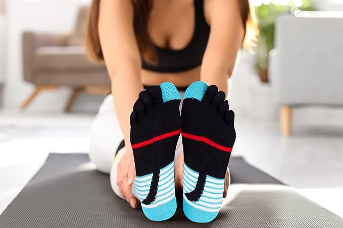 Benefeet Sox Funny Toe Socks Women Five Finger Socks Girls Cute Toe Seperated Cotton Socks Running Athletic Christmas Gifts