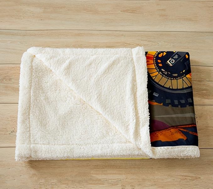 Feelyou Motocross Rider Fleece Blanket for Bed Sofa Extreme Sports Theme Sherpa Throw Blanket Motorcycle Pattern Plush Blanket Room Decor Dirt Bike Yellow Black Fuzzy Blanket Twin 60"x80"