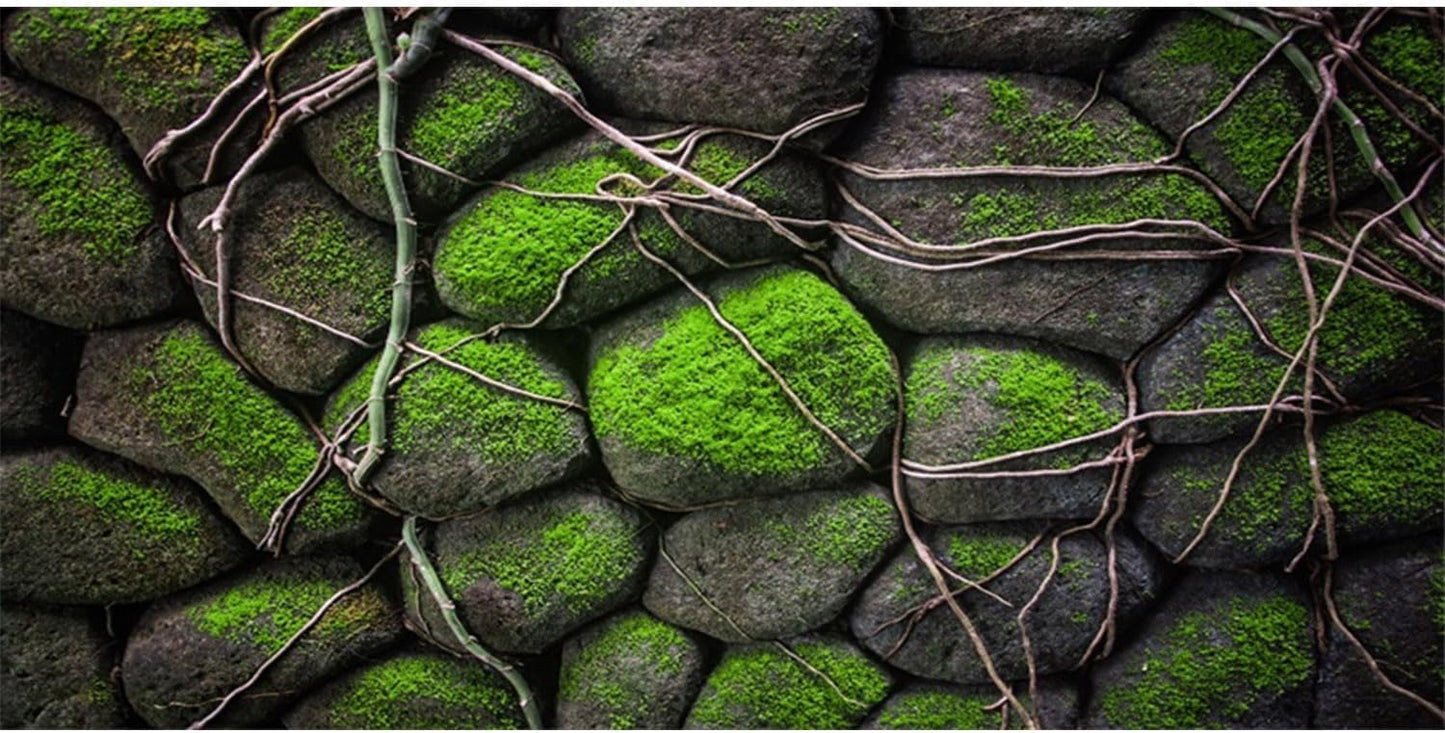 AWERT 72x18 inches Stone Aquarium Background Rock Fish Tank Background Rocky Terrarium Background Vinyl