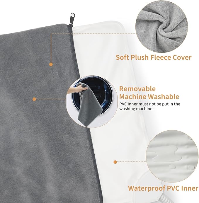 Pet Heating Pad for Cats and Small Dogs,Heated Cat Bed,Auto Temperature Control Waterproof Indoor Electric Pet Heating Pads for Cats with Chew Resistant Cord,20 * 16inch