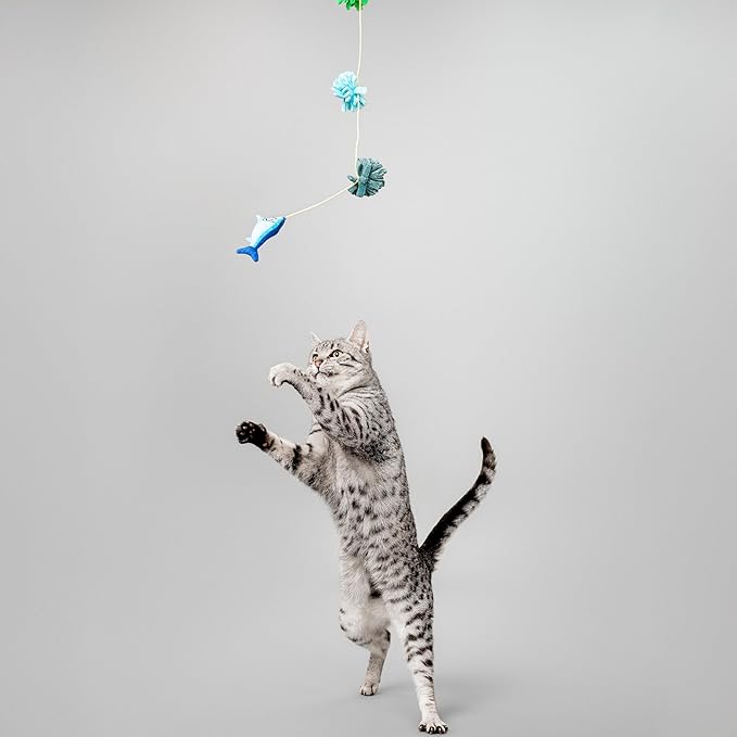 Stuffed Animal Cat Toy | Arctic Collection | Fish Teaser Toy for Indoor Cats | Cute Interactive Plush Toys for Swatting and Playing | Made of Eco-Friendly & Recycled Materials - Go Green!