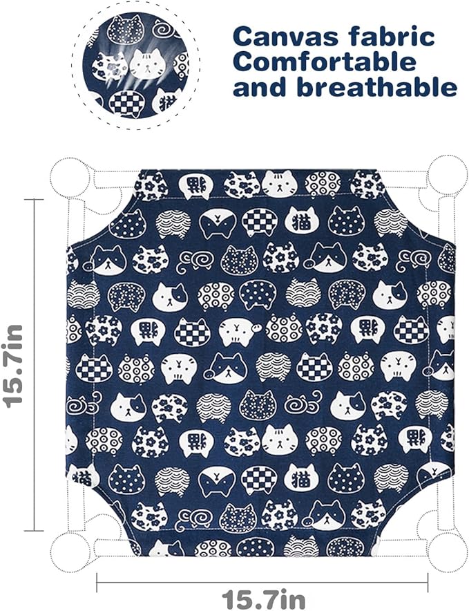 TUSATIY Wooden Elevated Cat Bed Replacement Cloth,Removable Washable Sleeping Pet Bed & Cooling Cat Bed,Cat Hammock Bed Fit for Cats and Small GOG Indoors Outdoors 【3PCS】