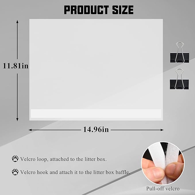 3 Pack Cat Litter Box Pee Shields,Easy Clean Anti-Splashing Kitty Litter Box Enclosure, Litter Pan Pee Shields, Keep Mess Litter Box Urine Splash Guard (S)