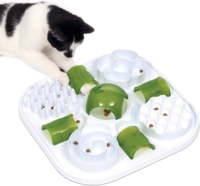 Catit Play Cat Treat Puzzle, Interactive Cat Toy, 43010, White