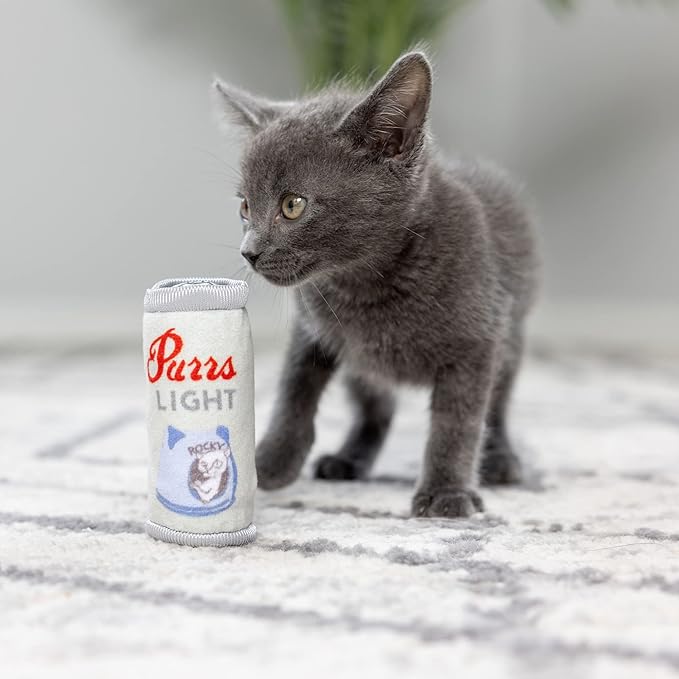 Huxley & Ket Plush Cat Toy | Purrs Light | Nappy Hour Strong Catnip Filled Cat Toy | Plush Interactive Kitten and Cat Toy with Catnip and Crinkle | Kittybelles