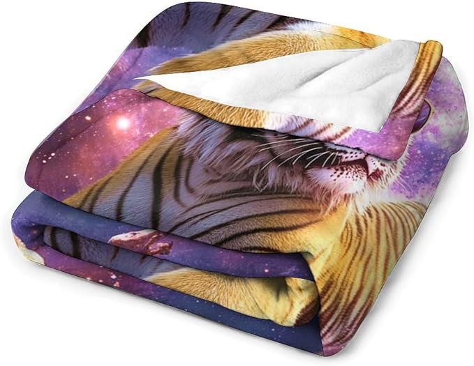 Pizza Blanket Funny Pizza Tiger Gifts for Girls Boys Woman Kids Pizza Lover Throw Blankets Soft Blanket Warm Fleece Flannel Plush Blankets for Bed Sofa Couch 50"x60"