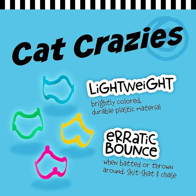 Petmate Interactive Cat Toys - Cat Crazies Multi Pack by Petmate, 4 Count (Pack of 1)