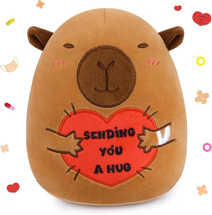 8 Inch Capybara Plush Stuffed Animal - Ultra Soft Hugging Capybara Plushie, Cute Get Well Soon Gift for Women, Men, Kids and Adults - Perfect Comfort Gift for Hospital, Recovery & Tough Times