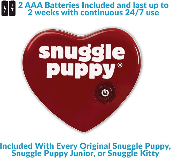 Original Snuggle Kitty Heartbeat Stuffed Cat Toy by Snuggle Puppy. Pet Anxiety Relief and Calming Aid for All Breed Sizes in Tan Tiger