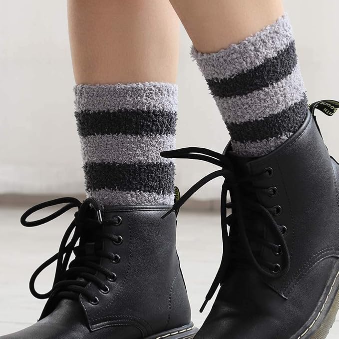 Campsis Fuzzy Socks Winter Warm Soft Fluffy Socks Thick Cozy Plush Sock Cute Cat Claw Stockings for Women and Girls