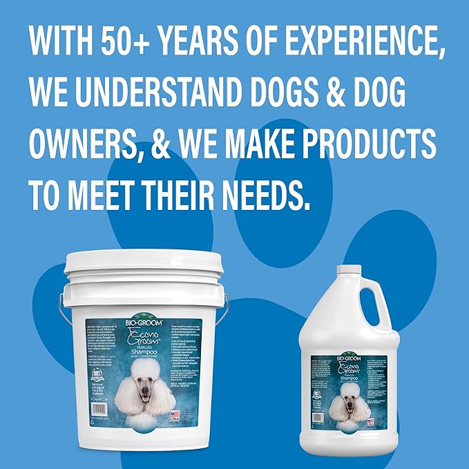 Bio-Groom Econo Groom Tearless Shampoo 30 to 1 Concentrate - Dog Bathing Supplies, Cruelty-Free, Made in USA, Hypoallergenic - 5 Gallons
