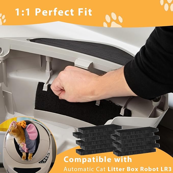 12 Pack Carbon Filters Compatible with Cat Automatic Litter Box Robot 3, Thick Replacement Filters to Absorbs Odors Controls Moisture Keeps Home Smelling Fresh