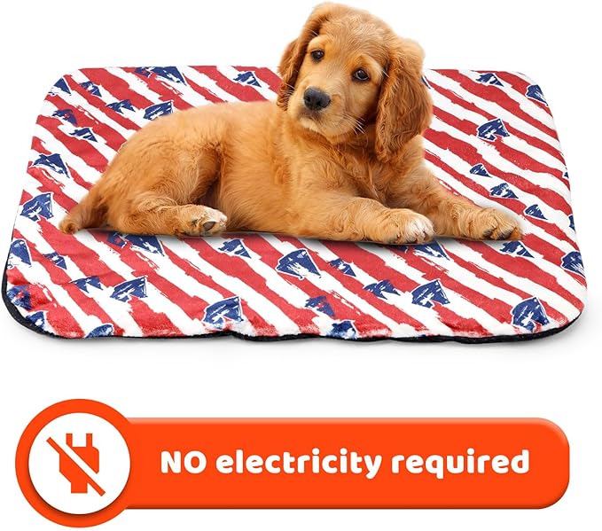 Kitty&doggy Go Self-Warming Mat for Dogs & Indoor Cats Beds & Blankets, Washable & Electricity-Free & Reflects Body Heat - Sailboat, Medium