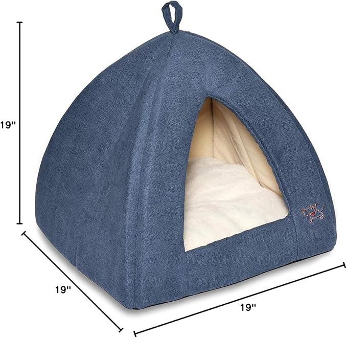 Pet Tent-Soft Bed for Dog and Cat by Best Pet Supplies - Navy, 19" x 19" x H:19"