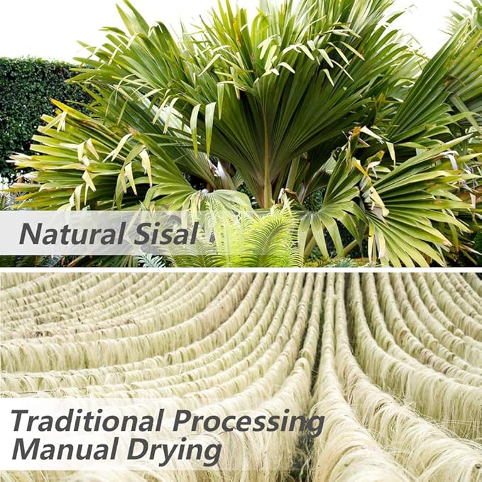 Sisal Rope 6mm for Cat Scratcher Repair and Replace Cat Scratching Post, DIY Scratching Furniture - Cat Tree, Scratch Carpet & Mat, Cat Kicker Toys, Gray 164ft/50m