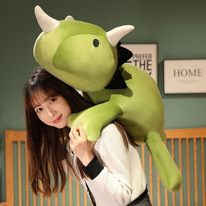 SQEQE Weighted Dinosaur Plush, Weighted Dinosaur Stuffed Animal, Weighted Dinosaur Plushies Weighted Dino Pillow Toy Gift for Kids Adults 9.8 Inch, 0.8 Lbs